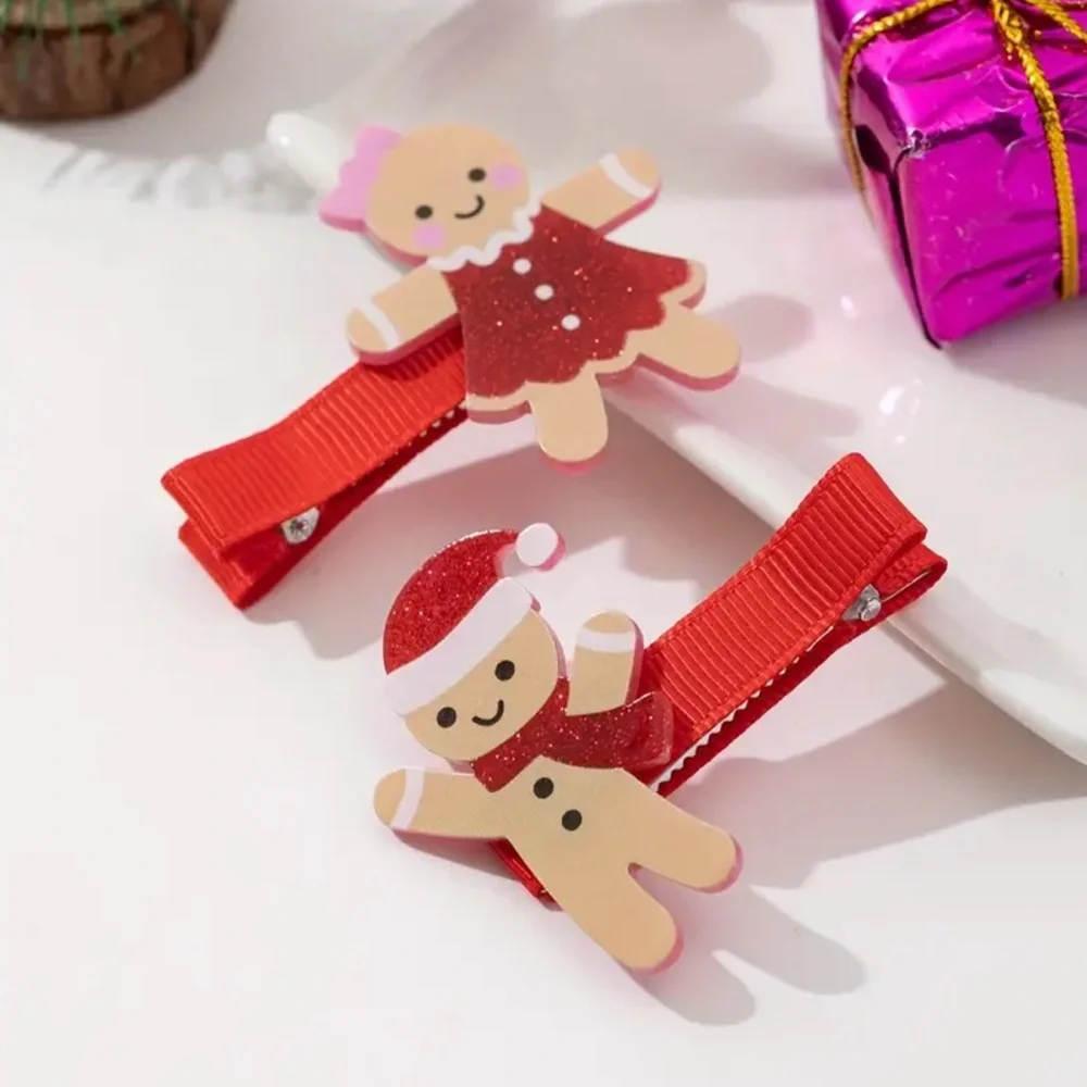 (2) Gingerbread Hair Clips New